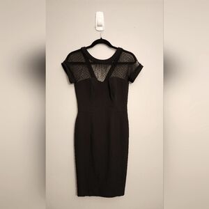 White House Black Market Black Dress Mesh Size 2
